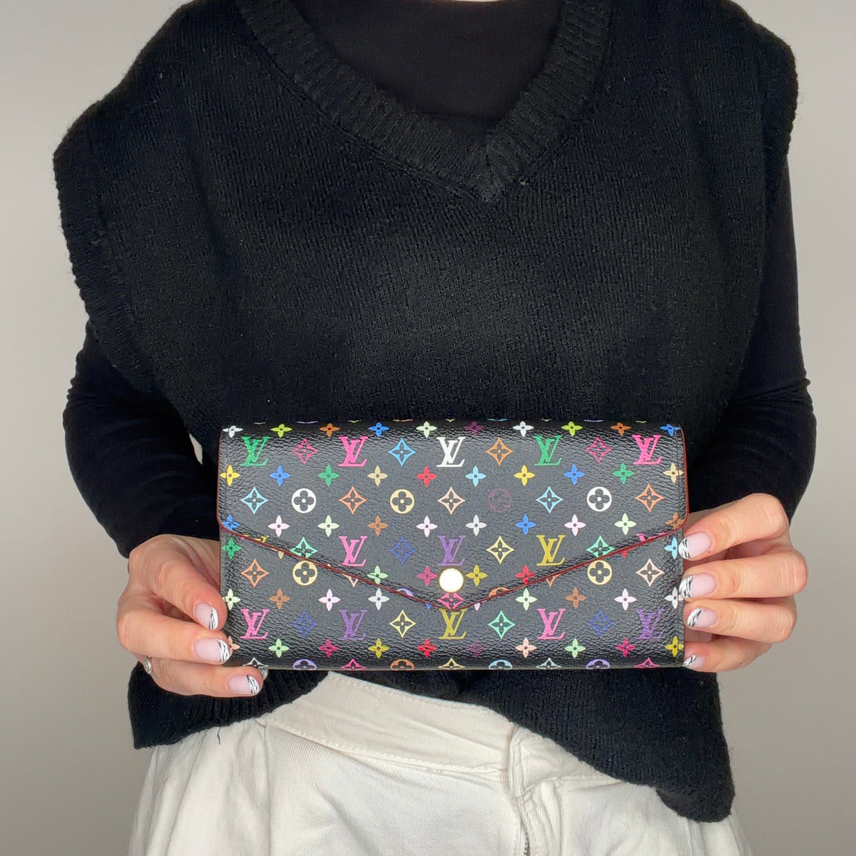 Louis Vuitton Sarah wallet Takashi Murakami Multicolour Edition CT0176