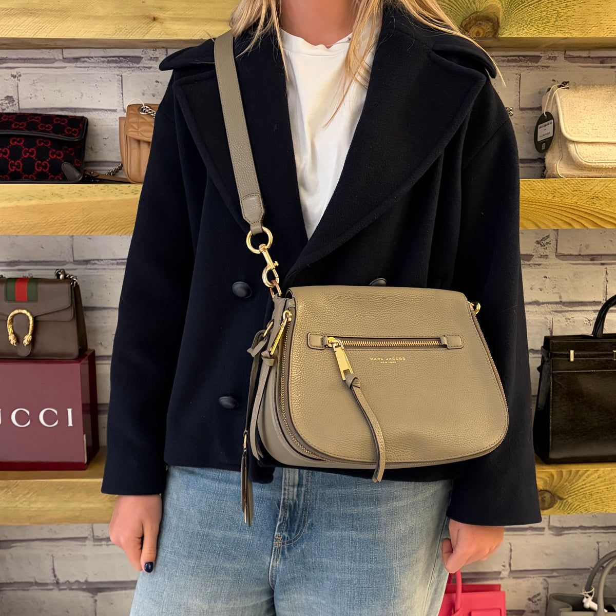 Marc Jacobs Recruit Saddle Bag Large Leather