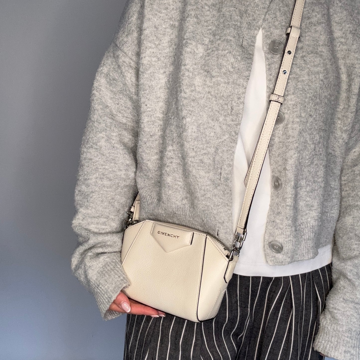 Givenchy Antigona Nano Crossbody Cream SHW