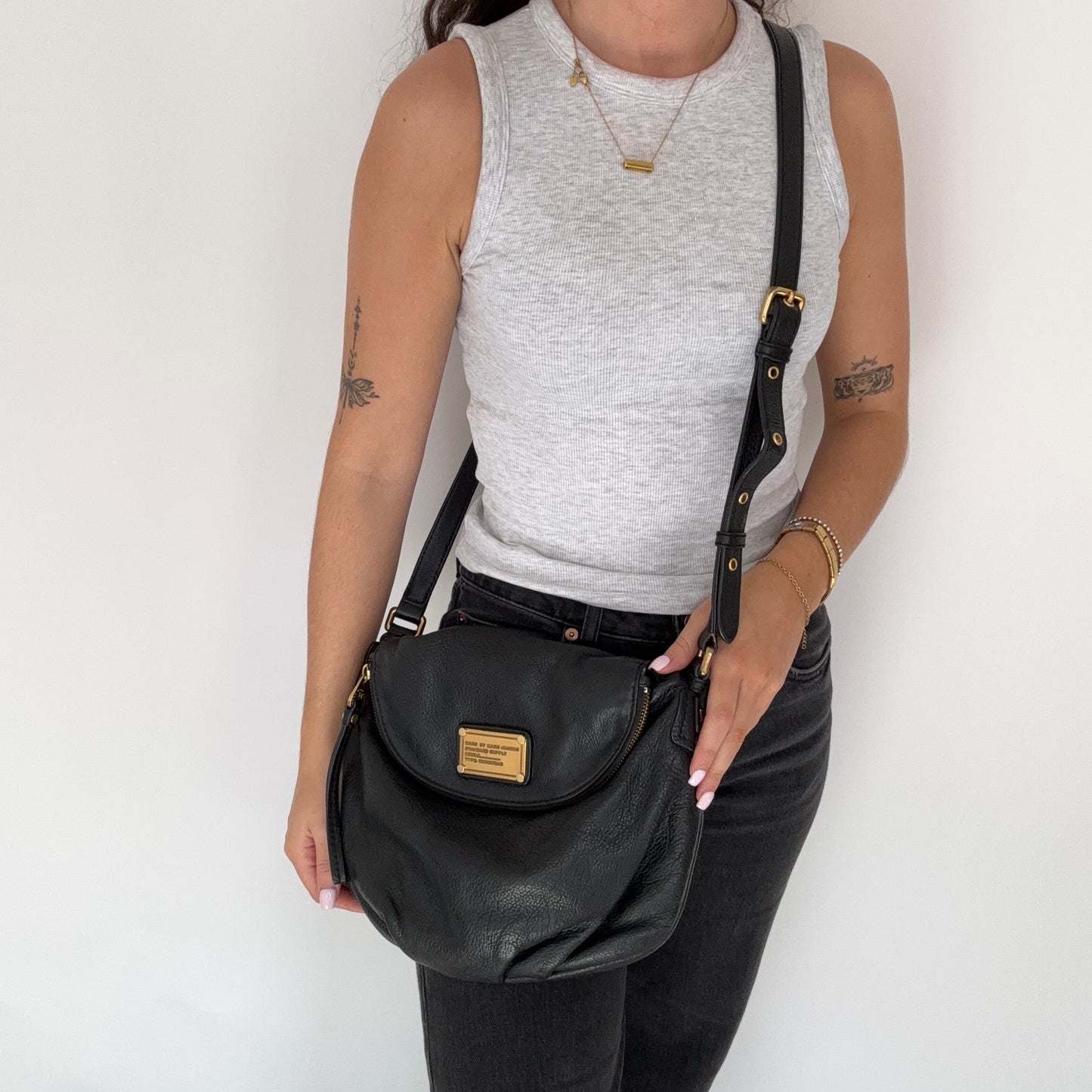 Marc Jacobs Classic Q Natasha Black Leather