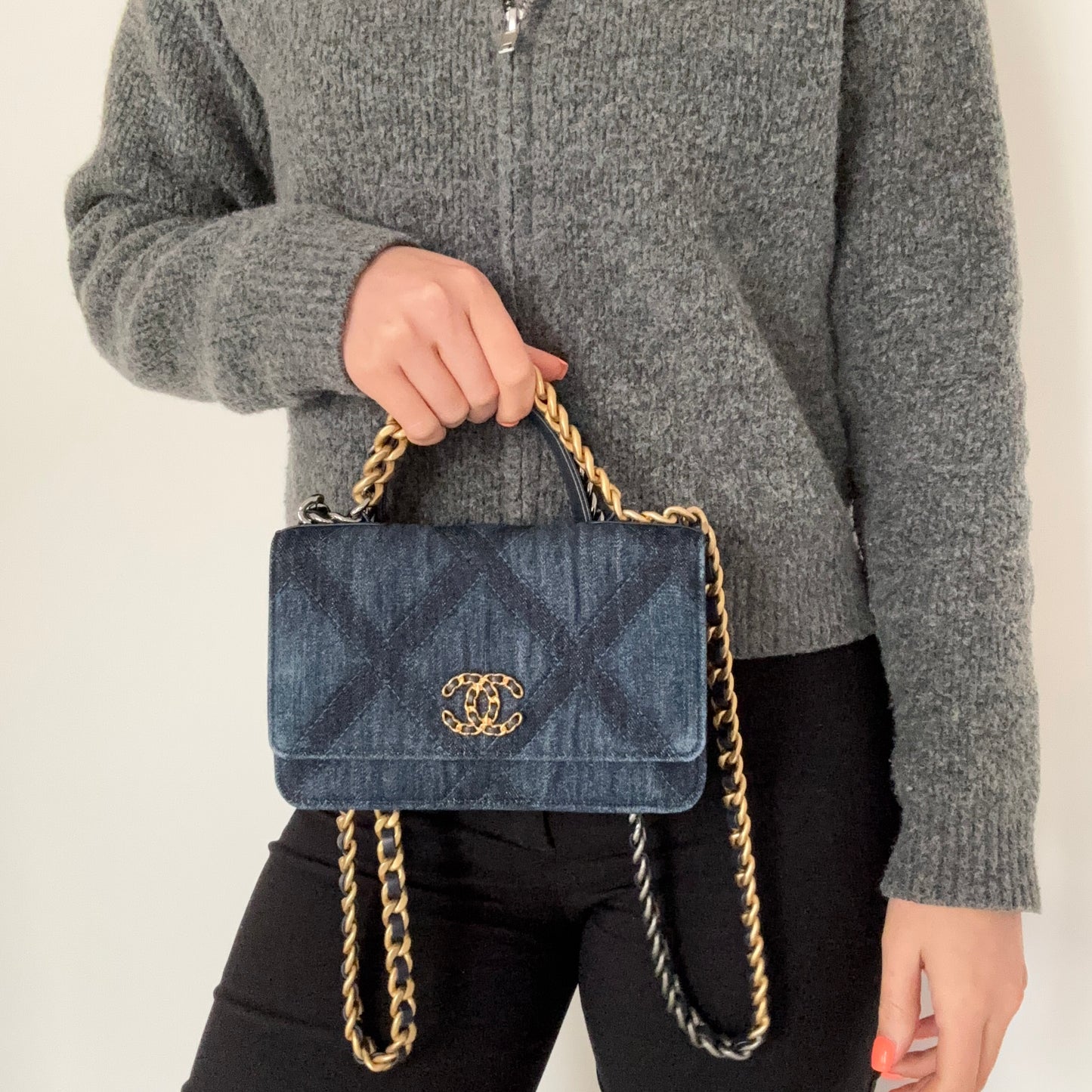Chanel Wallet On Chain Chanel 19 Denim
