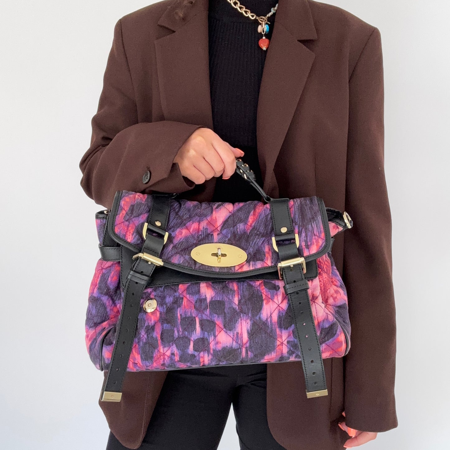 Mulberry Alexa Regular Denim Loopy Leopard