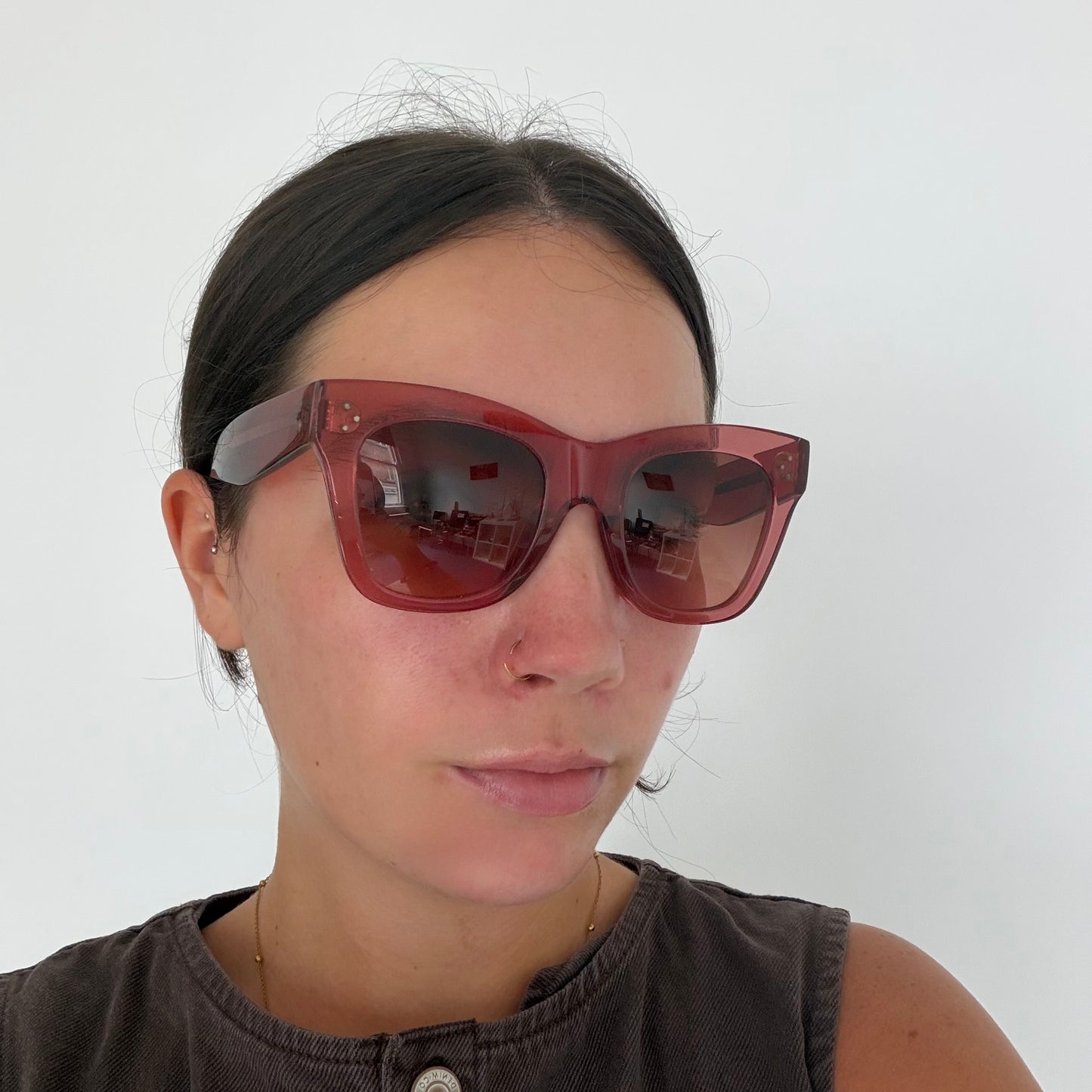 Celine Sunglasses CL4004IN Pink Perspex