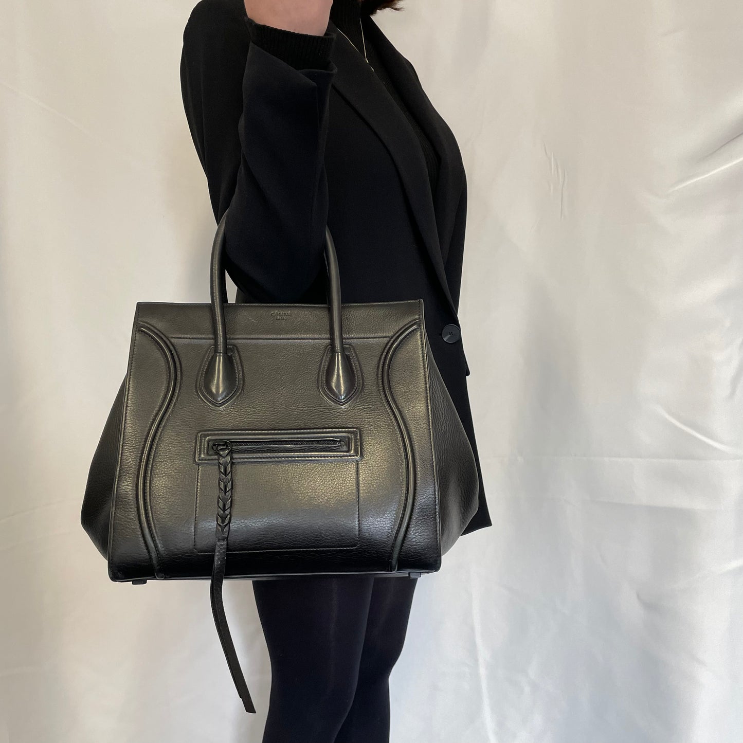 Celine phantom bag black sale