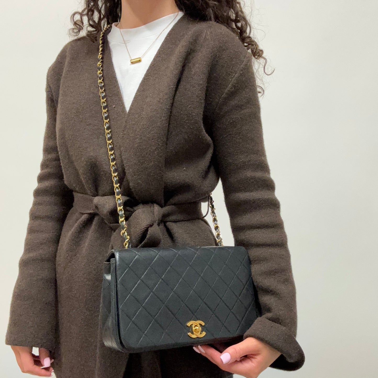 Chanel Classic Full Flap Black Lambskin GHW 1989/91