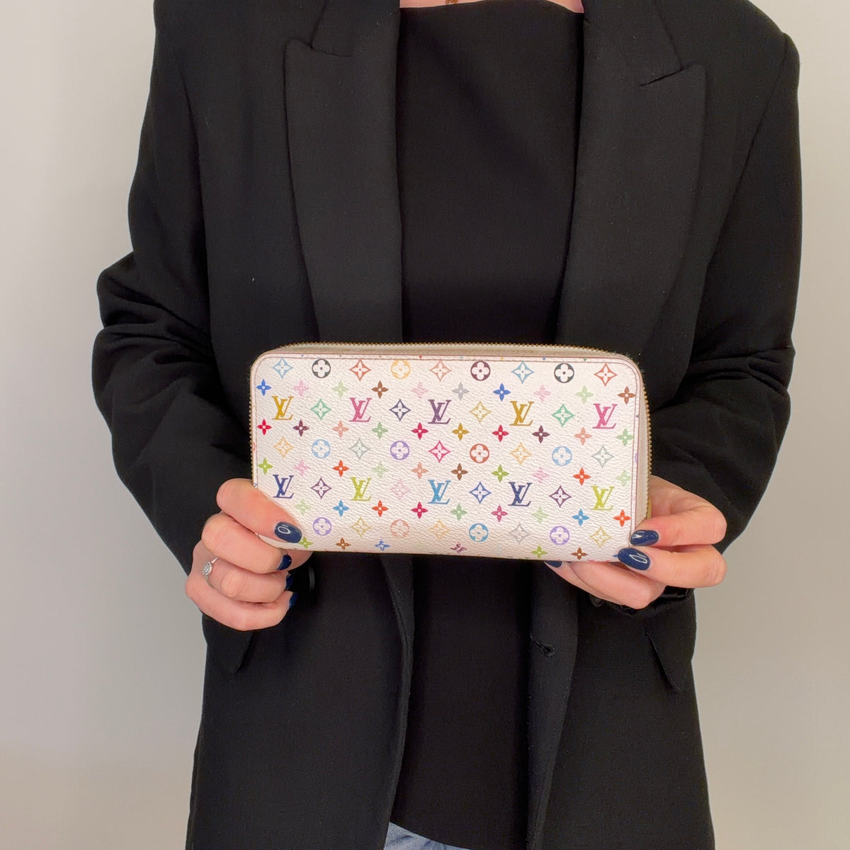 Louis Vuitton Long Zippy Wallet Murakami White Multi CA1103 - 2013