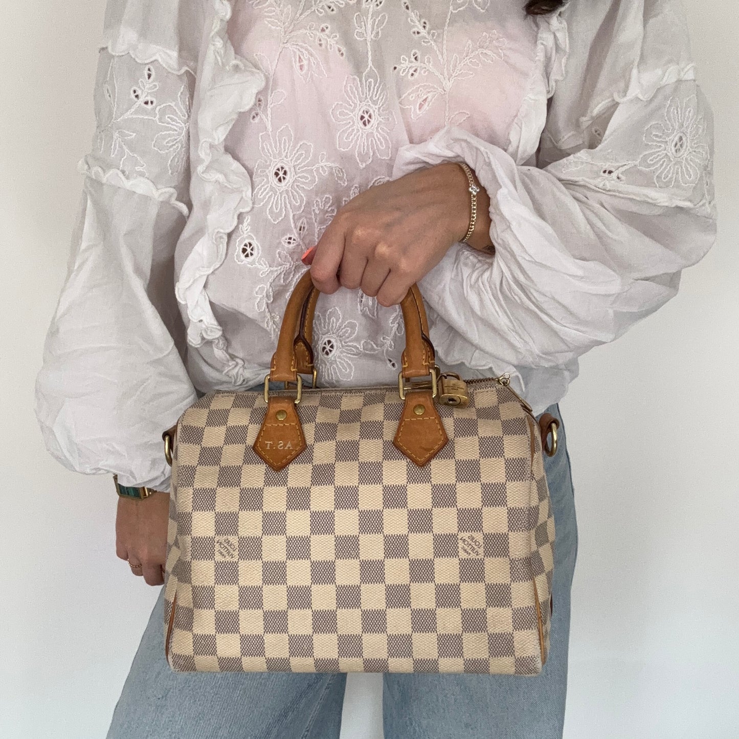 Louis Vuitton Speedy 25 Bando Damier Azur DU3103 - 2013