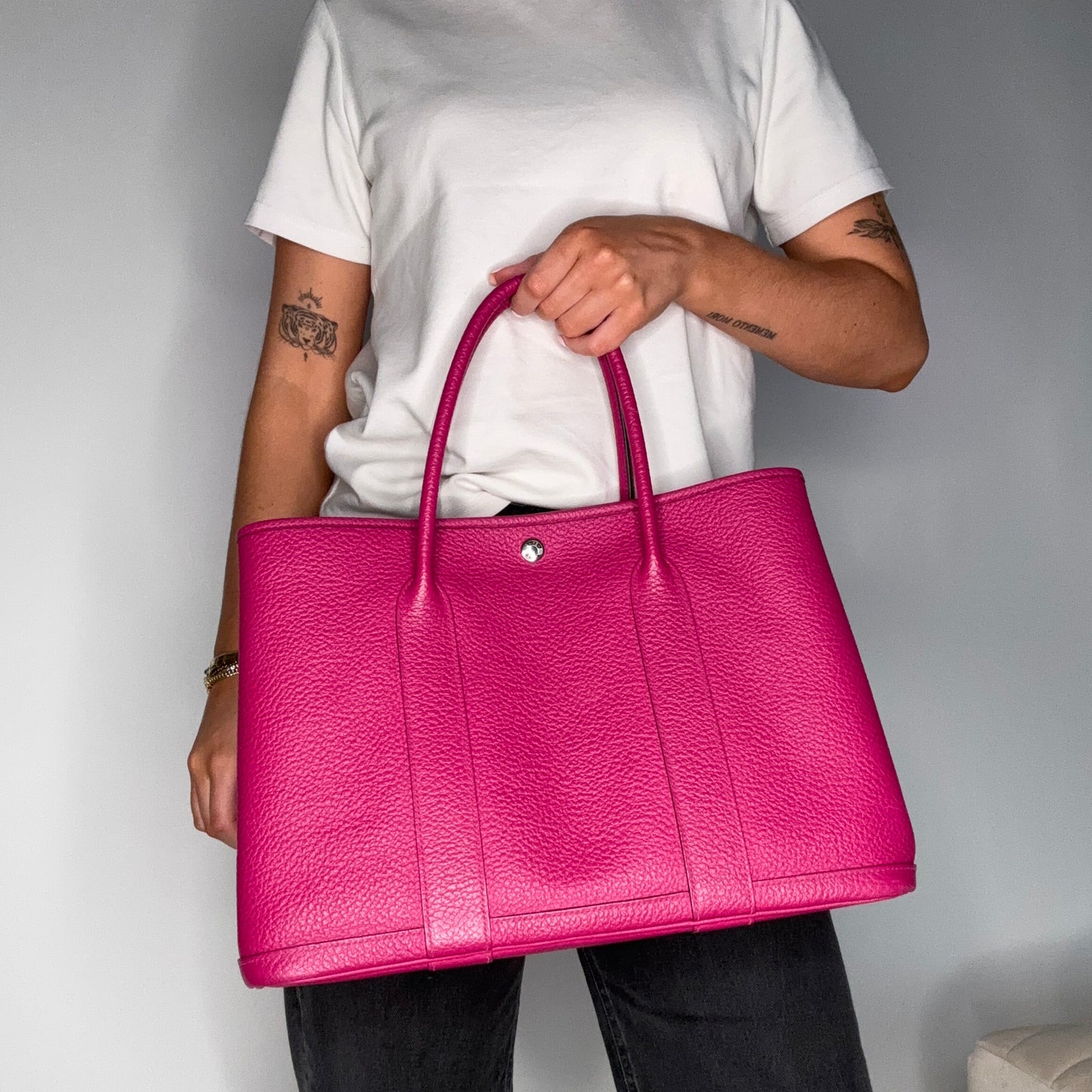 Hermes Garden Party 36 Rose Pourpre Negonda Leather 2018