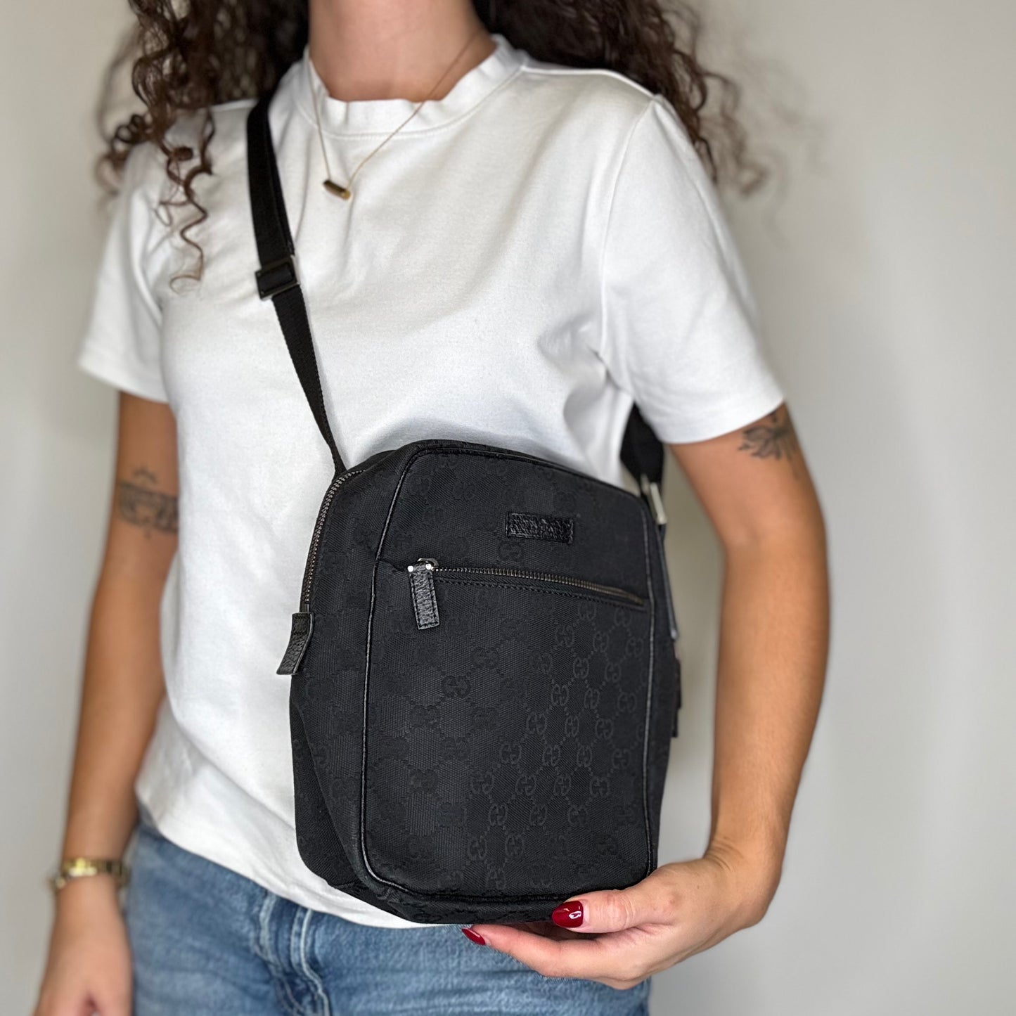 Gucci Messenger Black GG Canvas