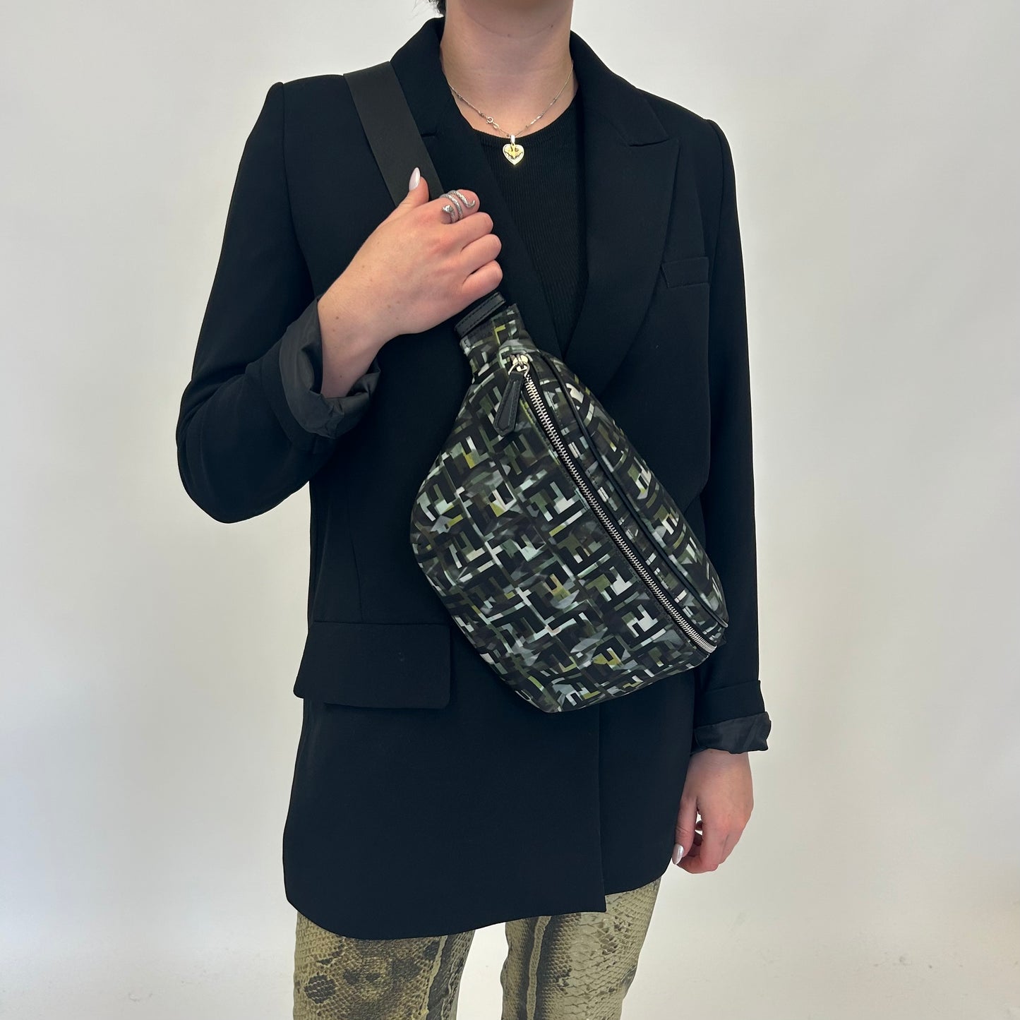 Fendi Camouflage Nylon Belt Bag