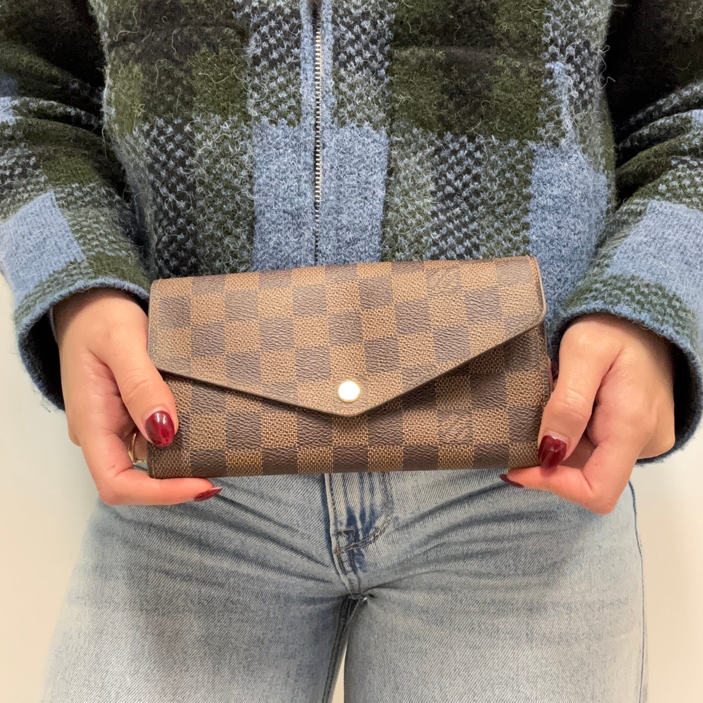Louis Vuitton Sarah Wallet Damier Ebene (NFID)