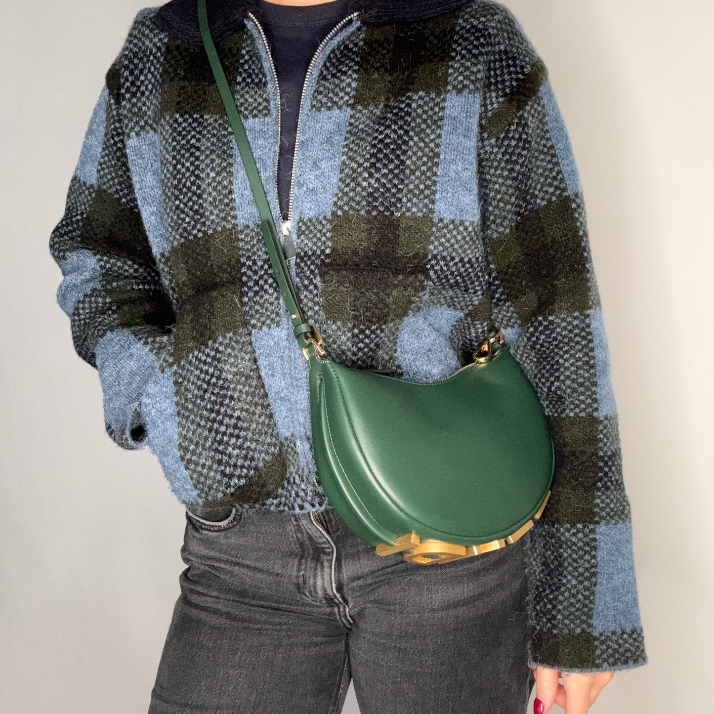 Fendi Fendigraphy Mini Green Leather GHW