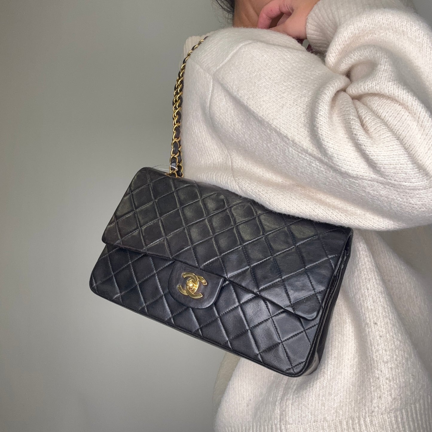 Chanel Classic Double Flap Medium Vintage Dark Brown GHW 1994/96