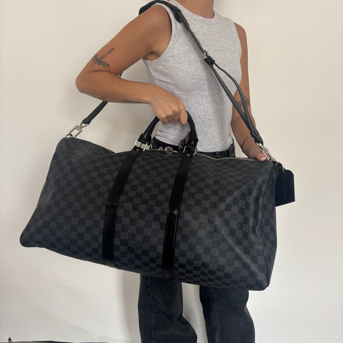 Louis Vuitton Keepall 55 Bandouliere Damier Graphite MB1029 - 2009