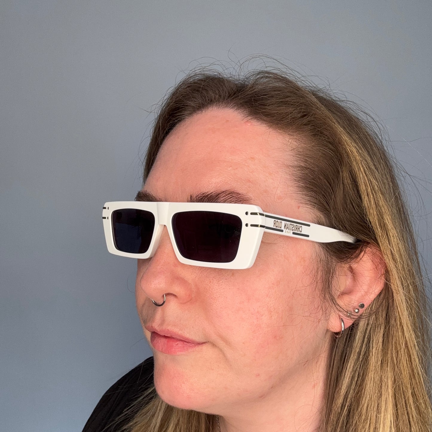 Dior Signature S2U White Slim Sunglasses