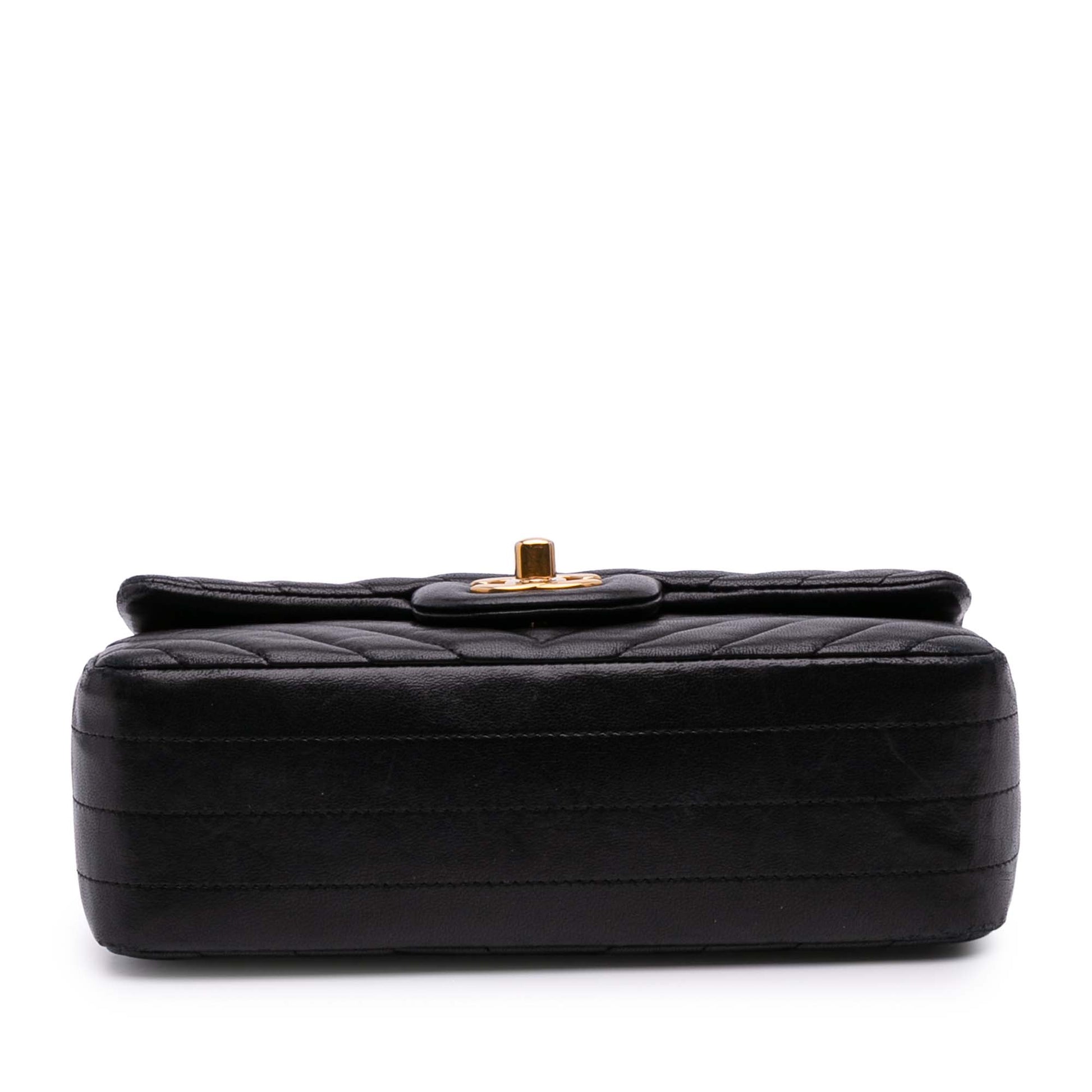 Mini Rectangular Classic Chevron Lambskin Single Flap Image# 3