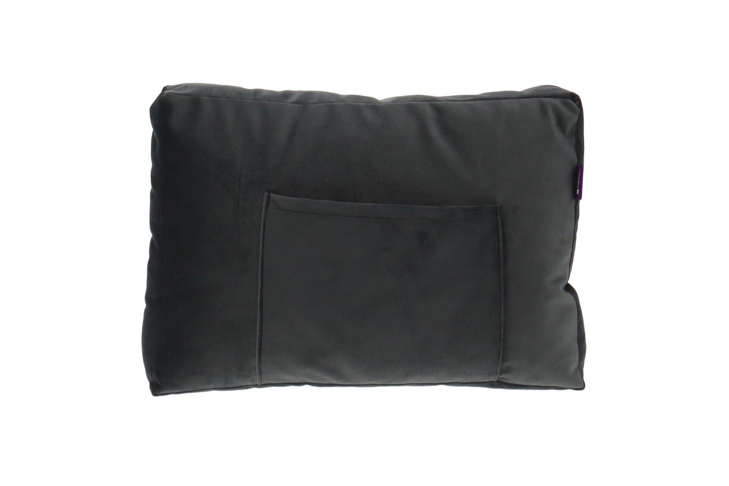Bag Pillow Grey Velvet Square
