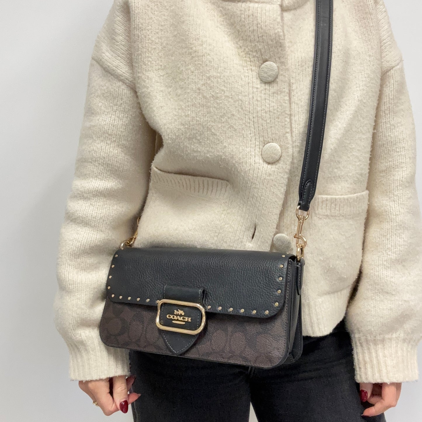 Coach Morgan Crossbody Bag With Rivets