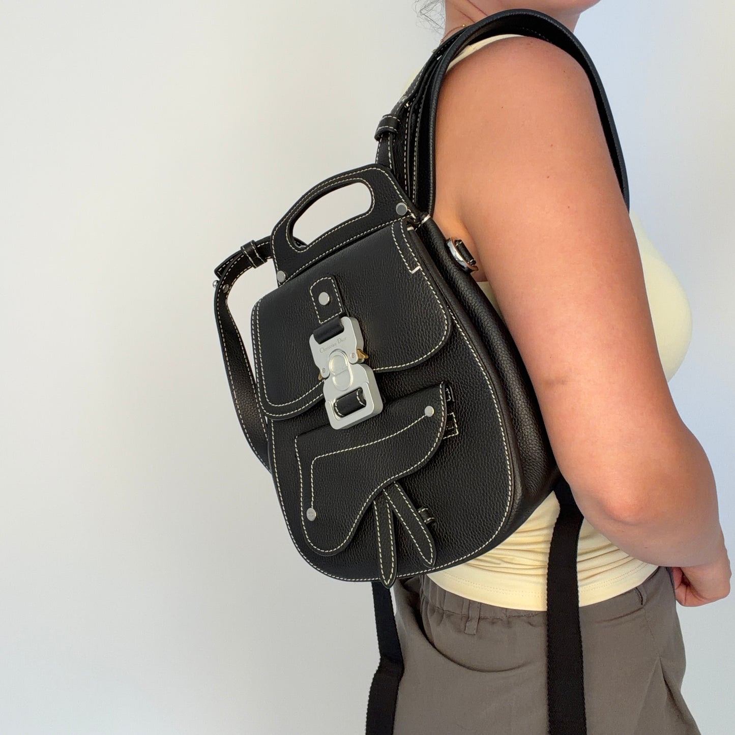 Dior Gallop Convertible Backpack Black
