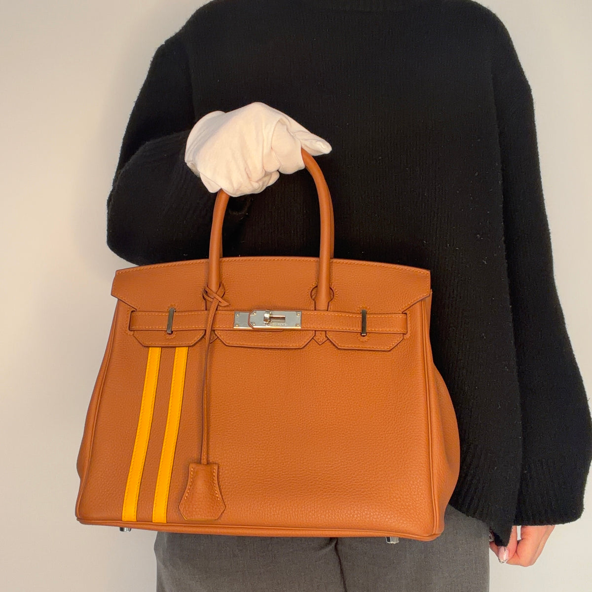 Hermes Birkin 30 Officier Gold Togo/Jaune Ambre Swift Palladium HW 2018