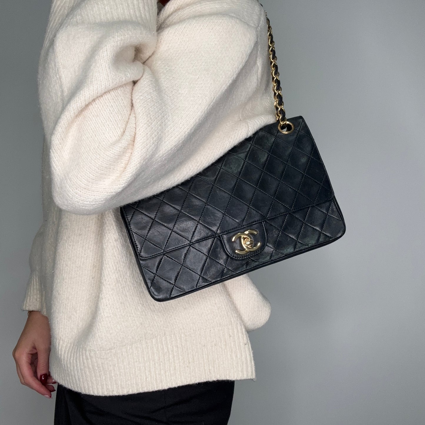 Chanel Classic Double Flap Vintage Black Lambskin GHW