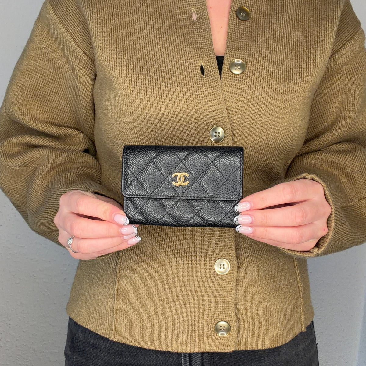 Chanel Classic Flap Cardholder Black GHW 2016