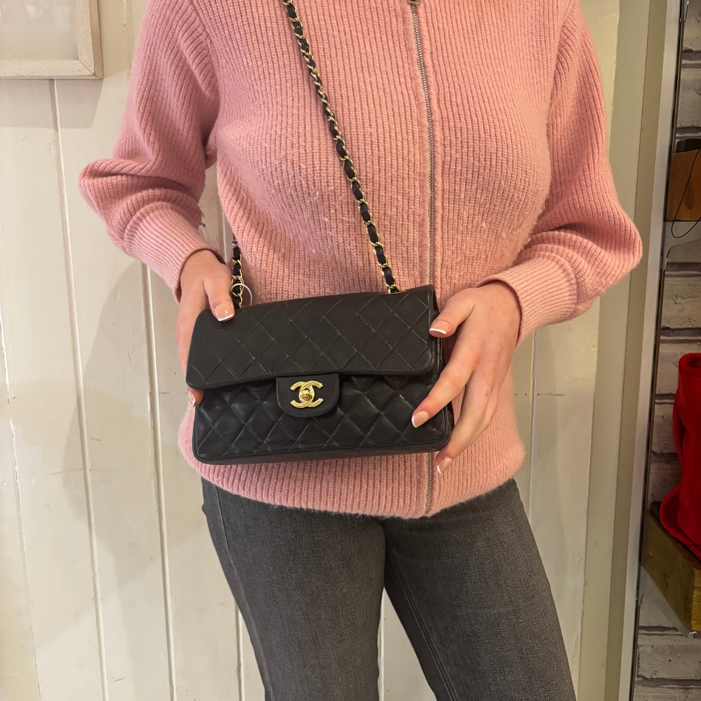 Chanel Classic Double Flap Small Black Lambskin GHW 2002/03