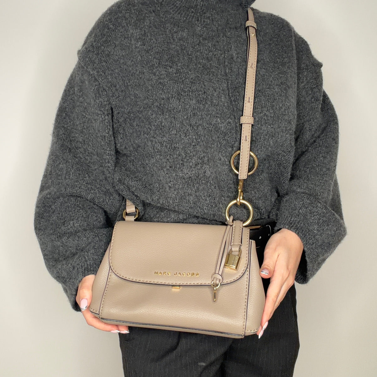 Marc Jacobs Boho Grind Mini Crossbody Cement