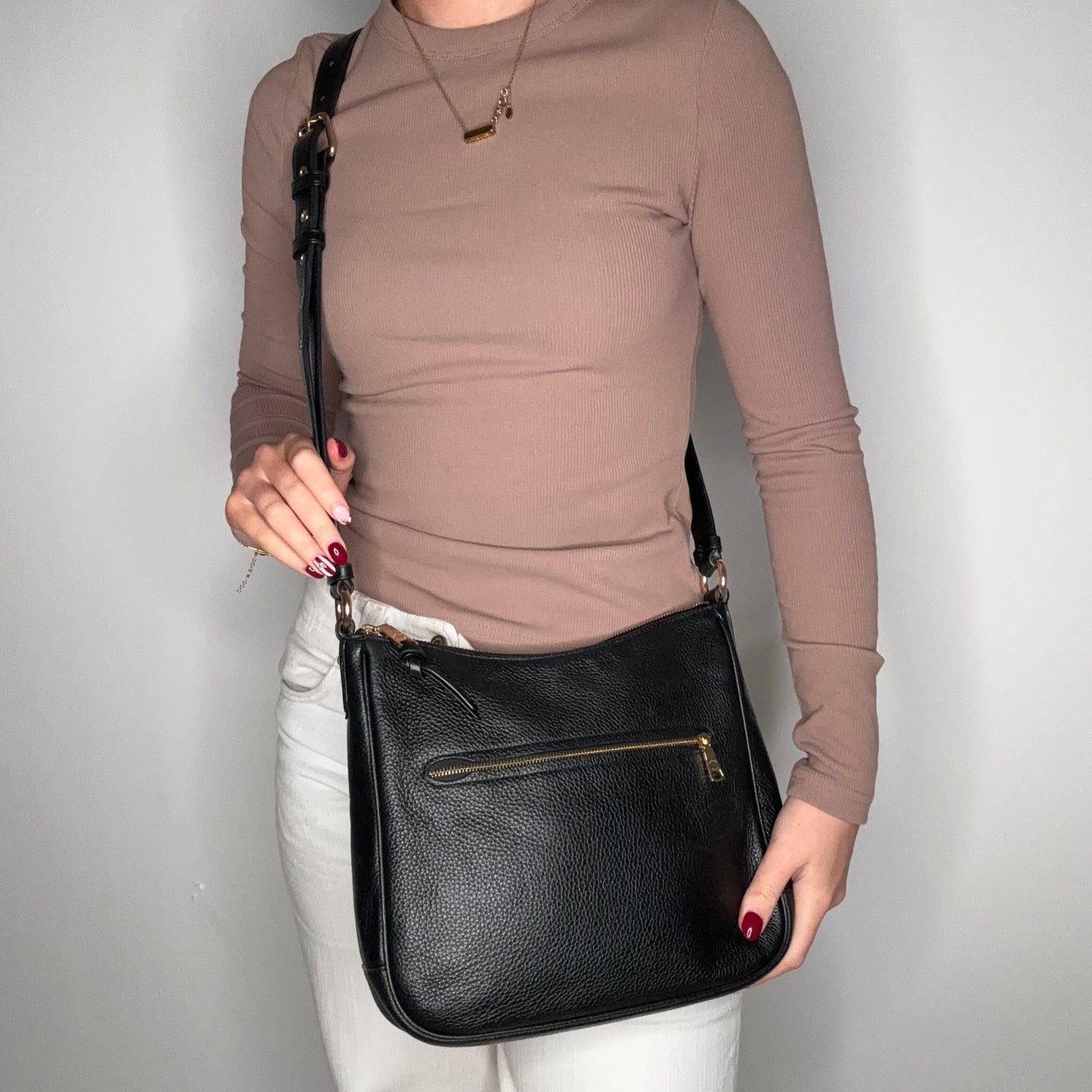 Coach Ellie File Bag Black Crossbody