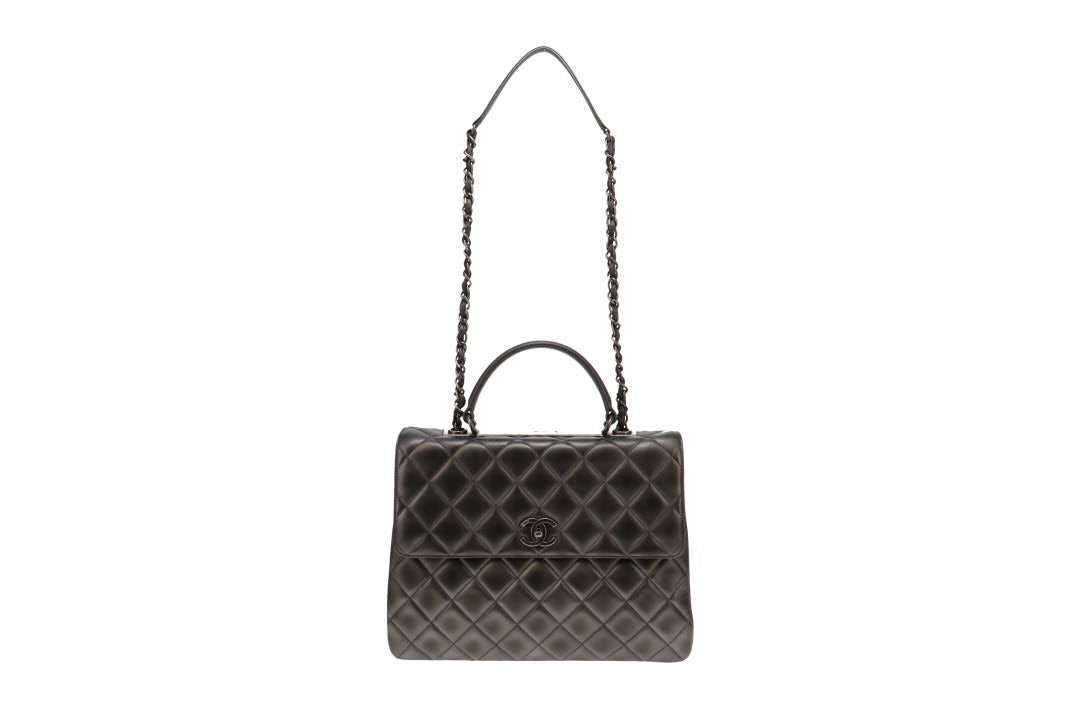 Chanel Trendy Large Metallic Grey