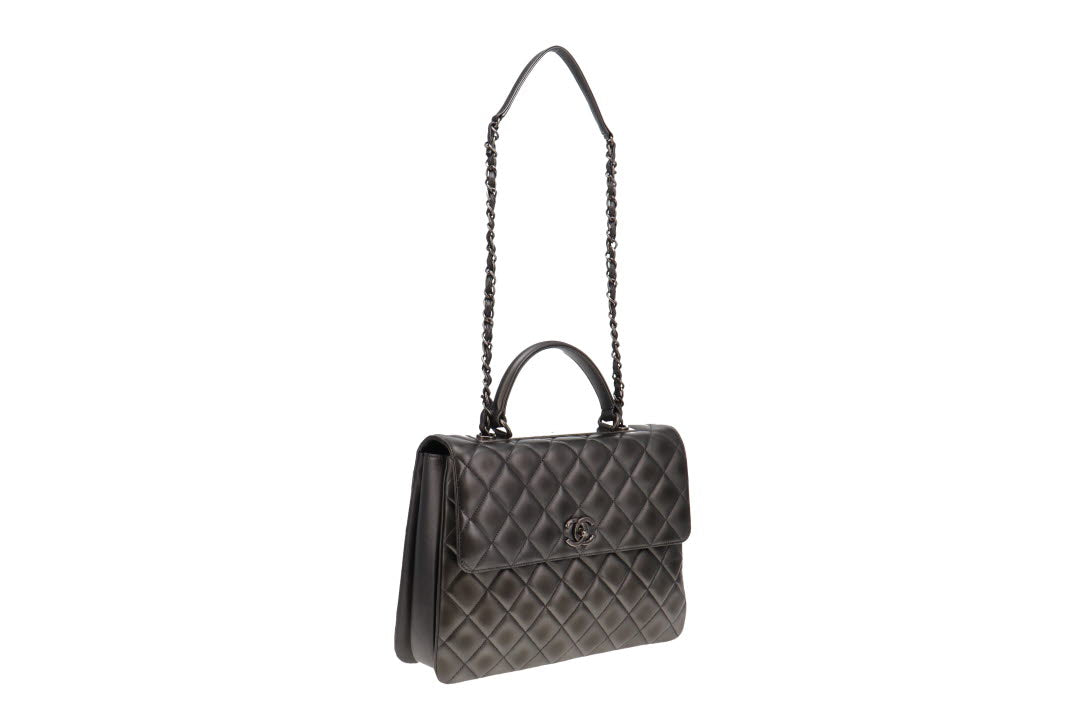 Chanel Trendy Large Metallic Grey