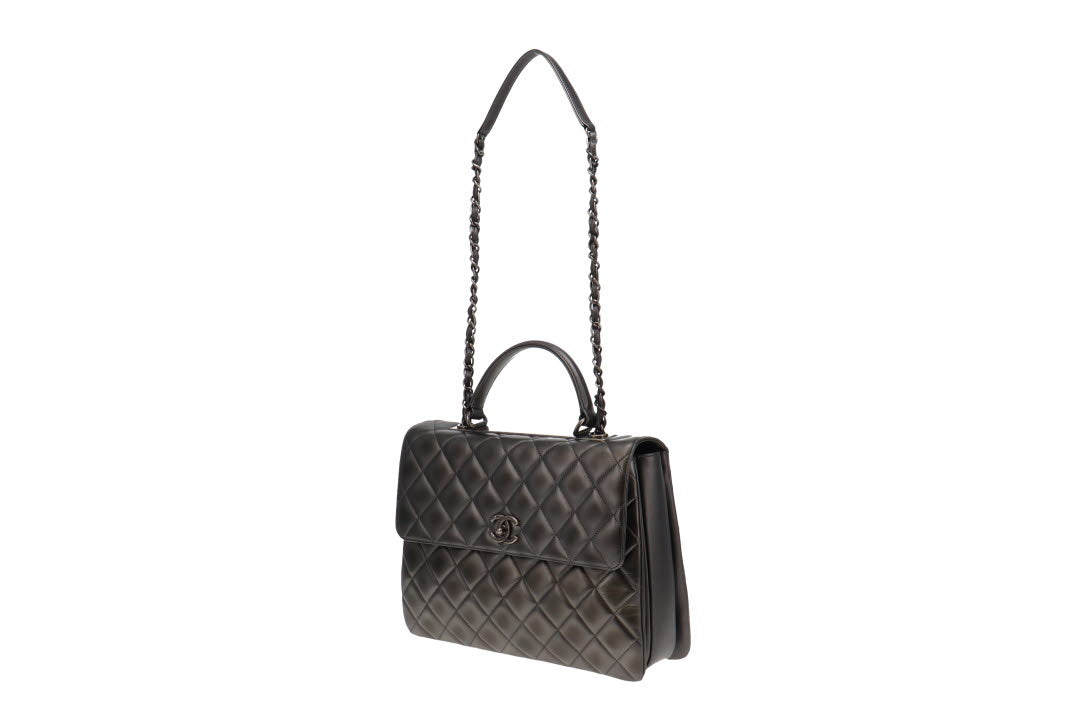 Chanel Trendy Large Metallic Grey