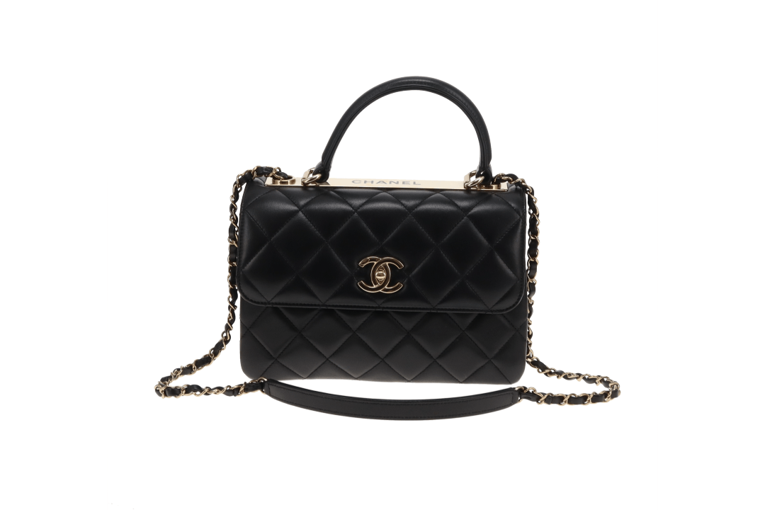 Chanel Black Lambskin GHW Small Trendy CC Top handle (NFID)