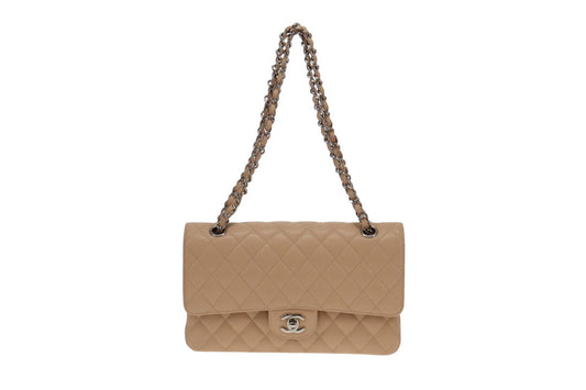 Chanel Beige Caviar SHW Medium Classic Double Flap 2011