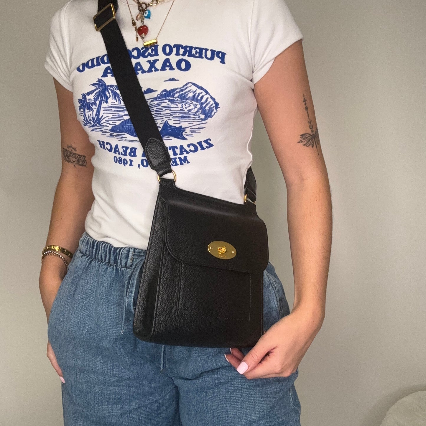 Mulberry Antony Small Black GHW