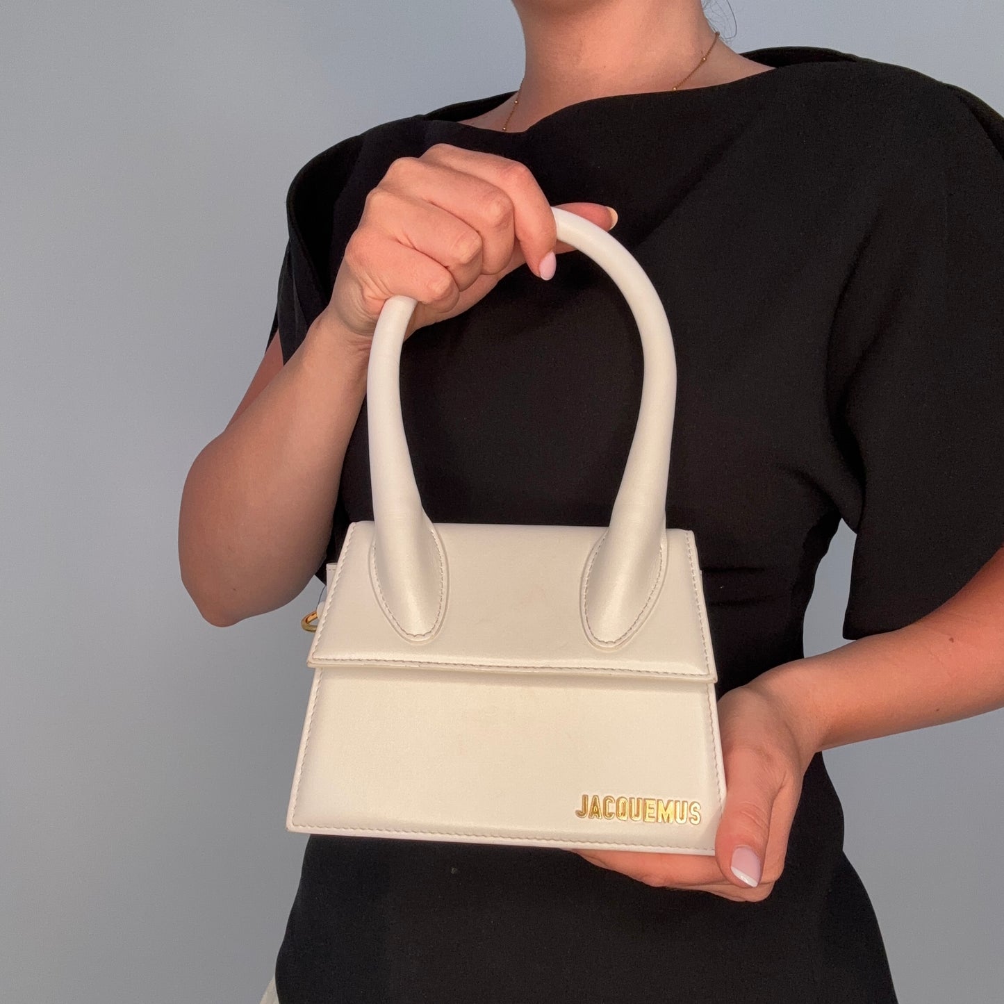 Jacquemus Le Chiquito Small Bag – White Leather with Gold Hardware