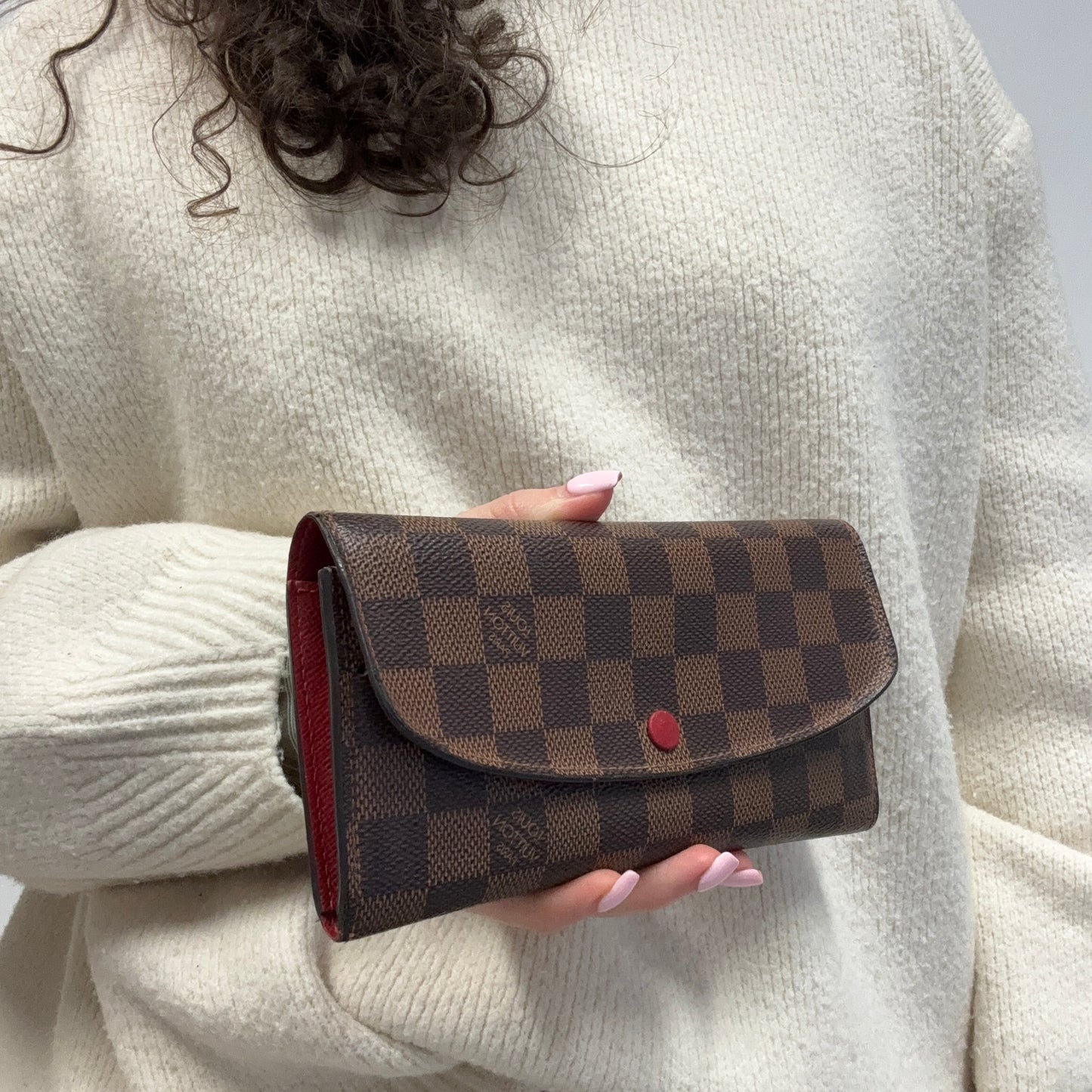 Louis Vuitton Emilie Wallet Damier Ebene (Hotstamp AS) TA1117