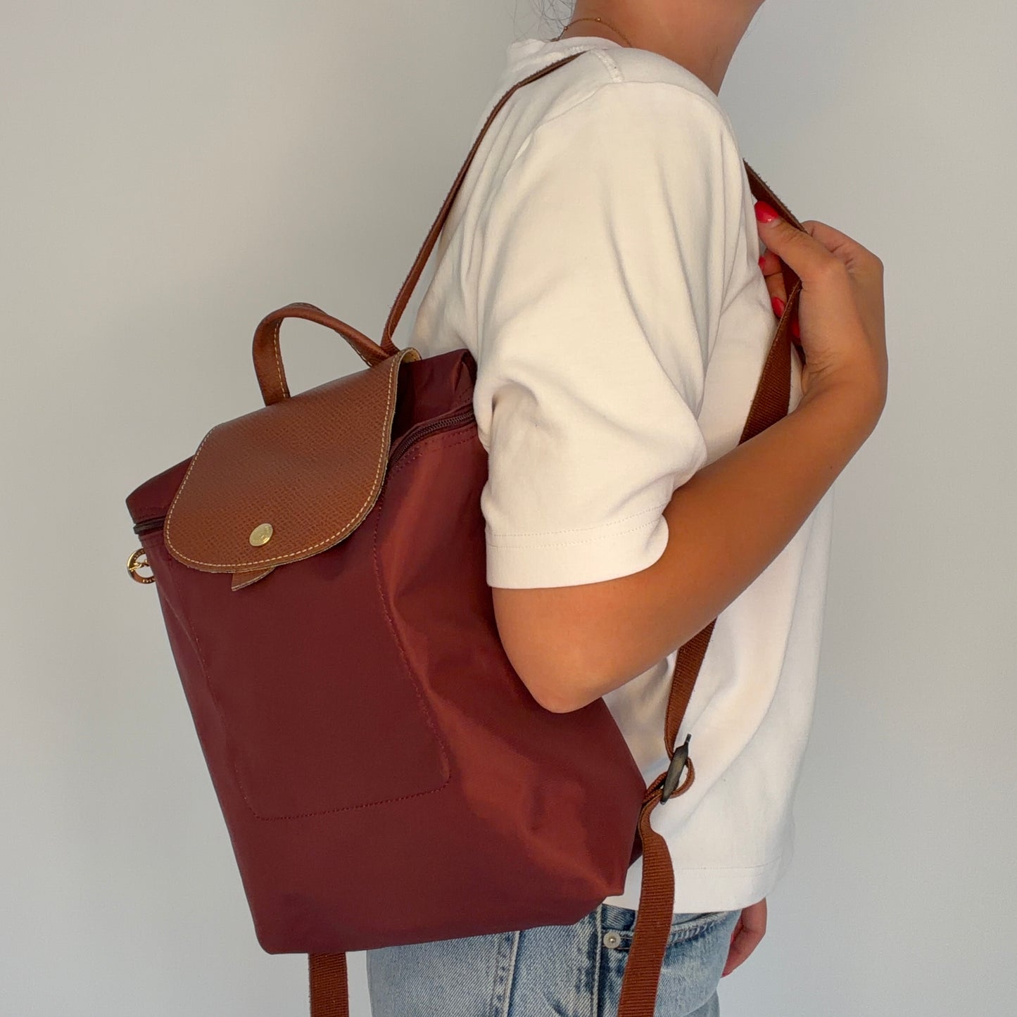 Longchamp Le Pliage Classic Backpack Burgundy