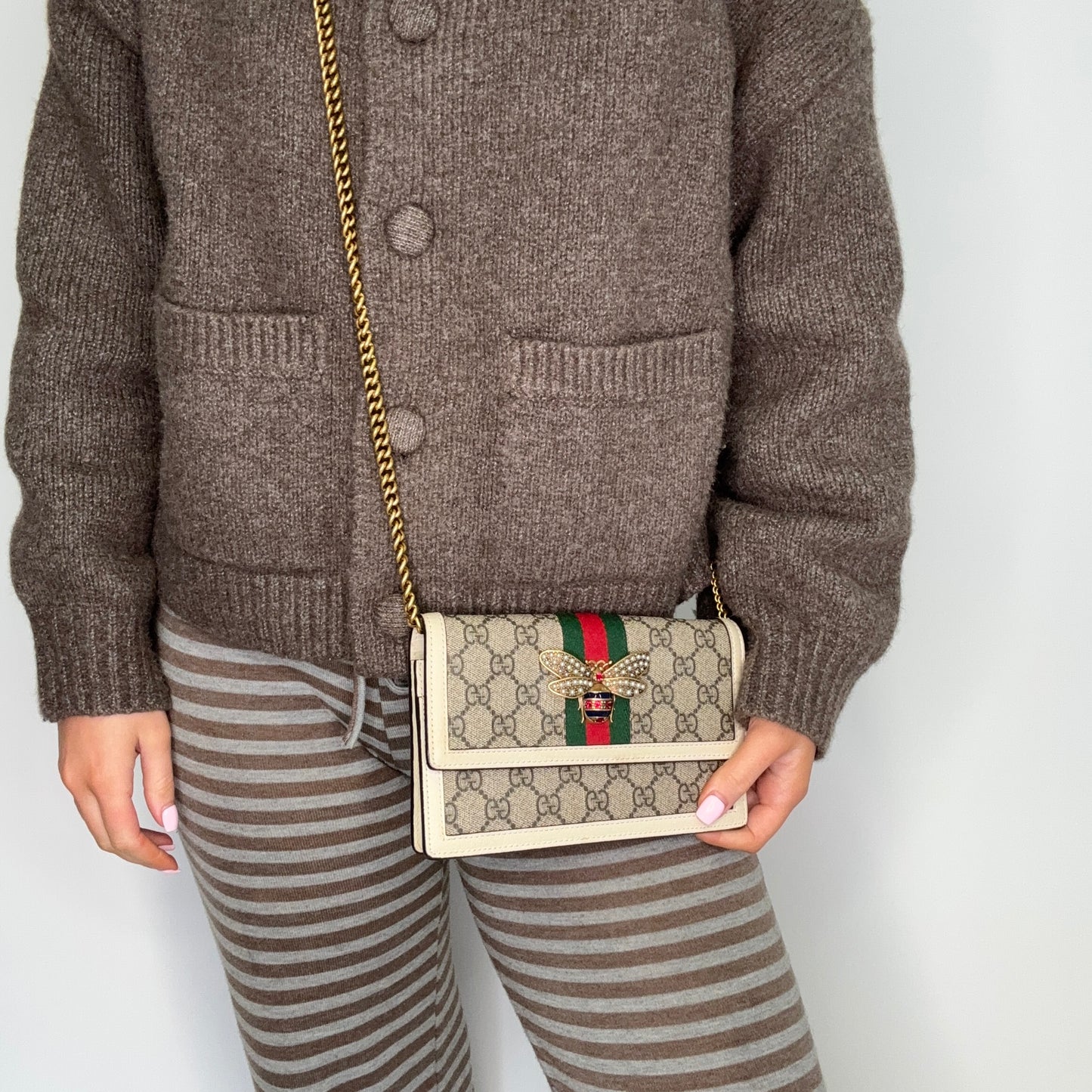 Gucci Queen Margaret Wallet On Chain GG Supreme