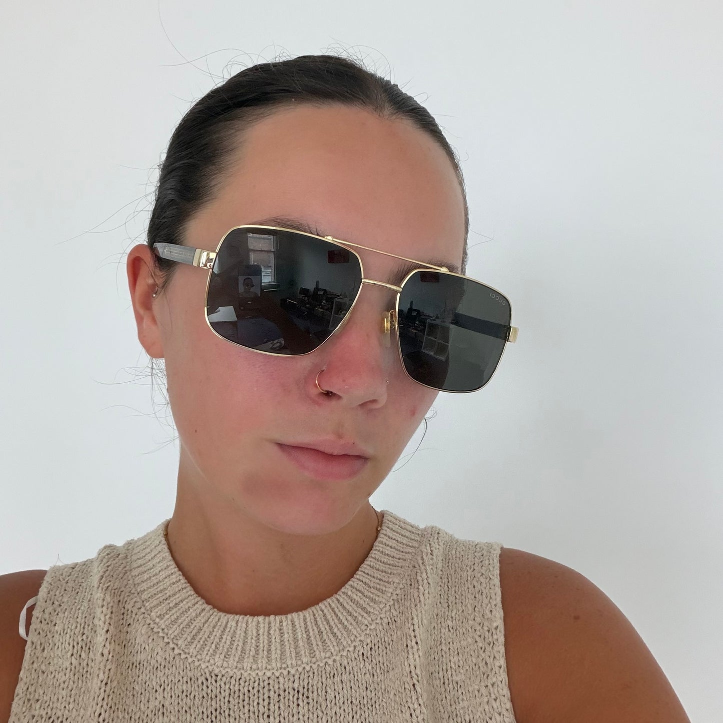 Gucci Sunglasses Square Aviators GG0529S