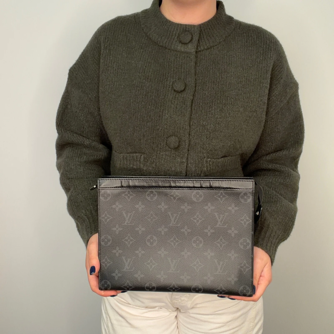 Louis Vuitton Voyage Pochette MM In Monogram Eclipse