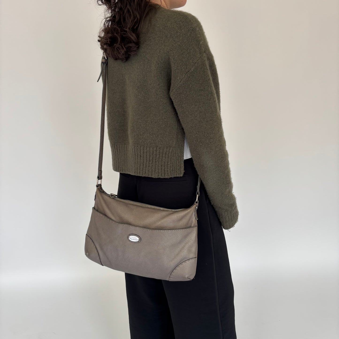 Fendi Pale Gold Selleria Line East West Messenger Bag