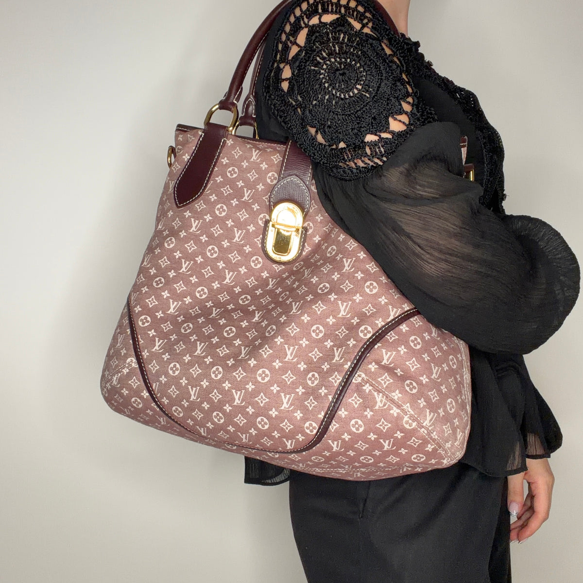 Louis Vuitton Elegie Tote Bag Sepia Monogram Idylle