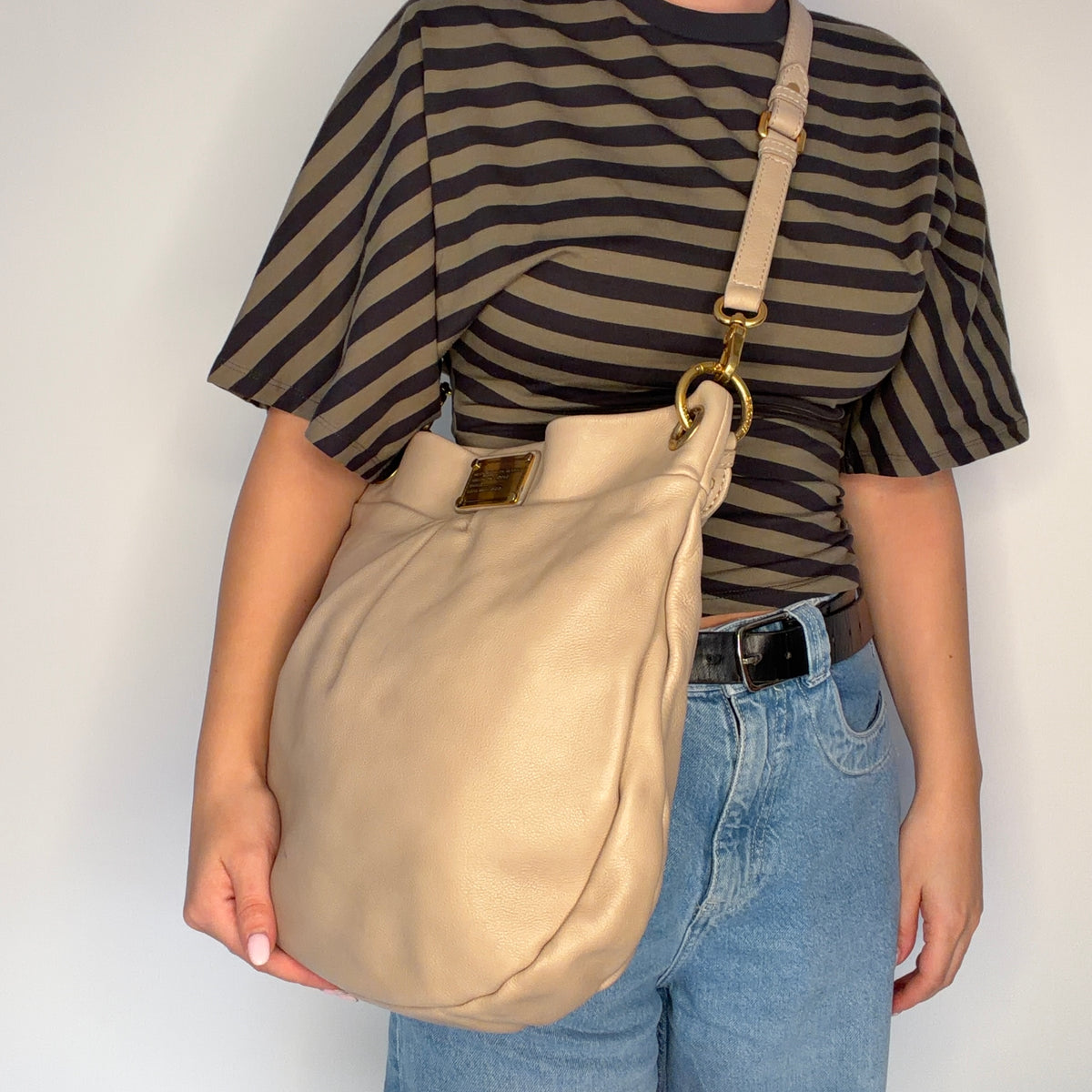 Marc By Marc Jacobs Hilier Hobo Beige