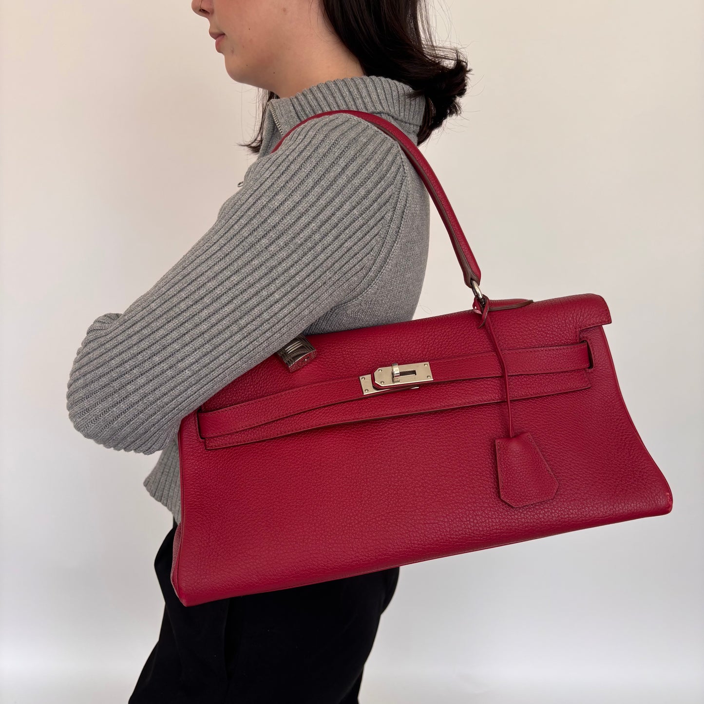 Hermes JPG Shoulder Kelly 42 Rubis Clemence PHW 2010