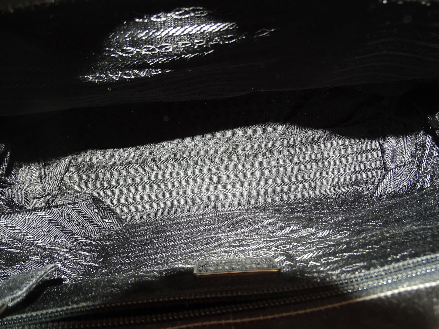 Prada Top Handle Bag Silver Satin