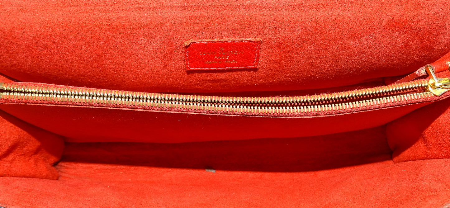 Louis Vuitton Victoire Chain Bag In Monogram & Red