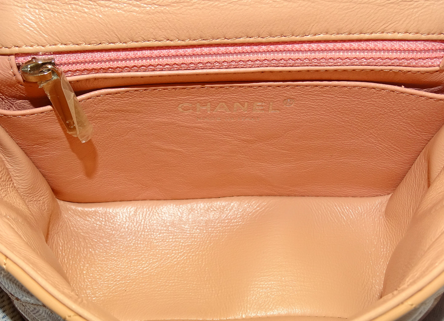 Chanel Blush Patent Leather and SHW Mini Square Flap Bag 2012/13