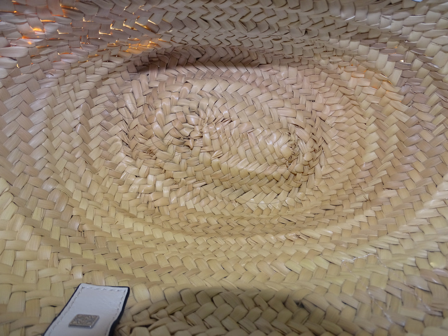 Loewe Basket Bag Small White Leather Trimmed