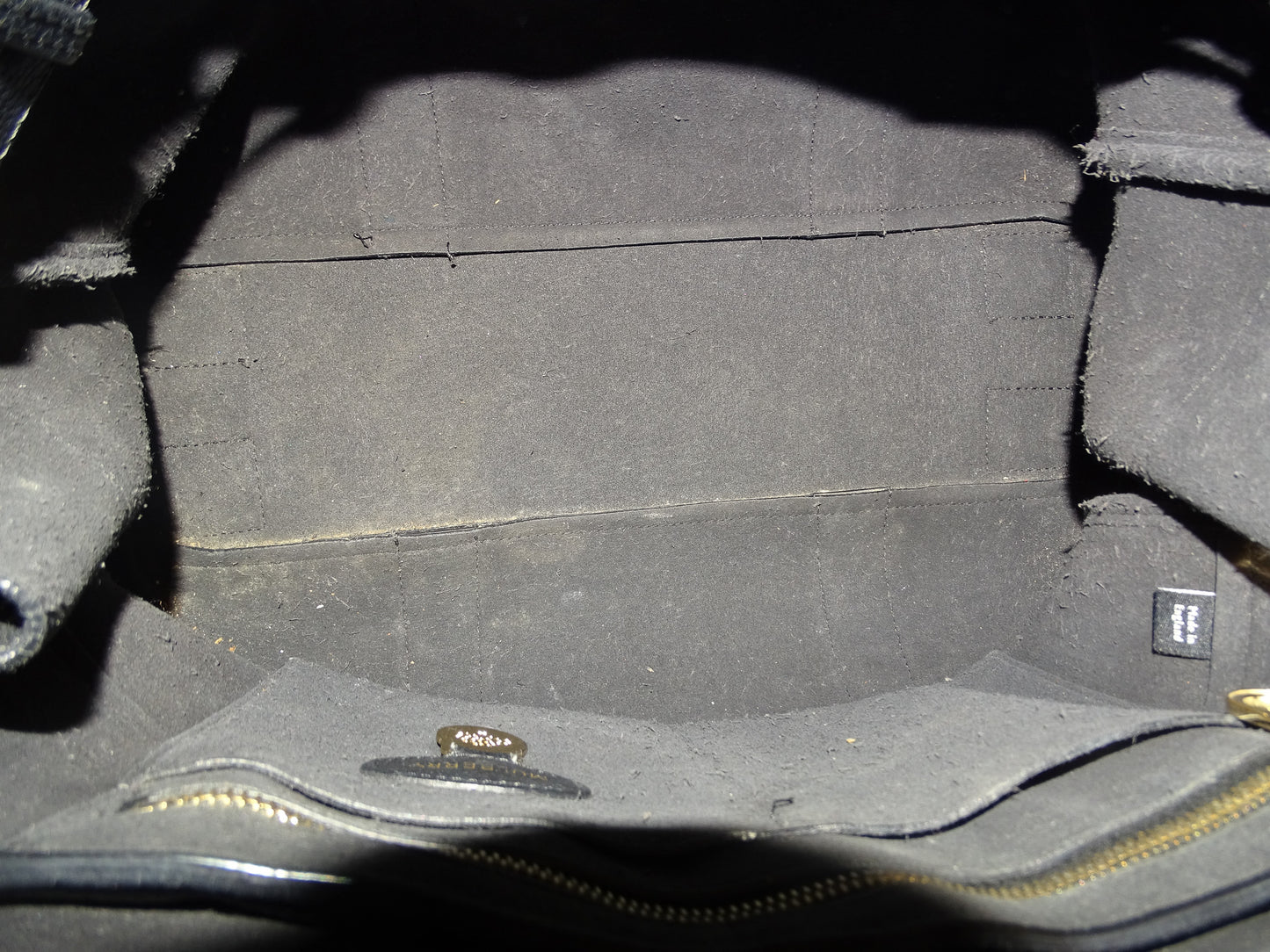 Mulberry Bayswater Black In Grained Leather And Gold Hardware